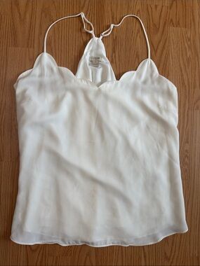 J CREW White Cami Blouse Top - Womens 14